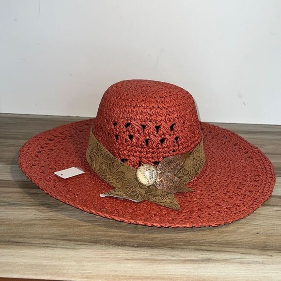 SunHat Woman’s One size fits most Arizona sun hat with  black hat band bead deta - Picture 1 of 7